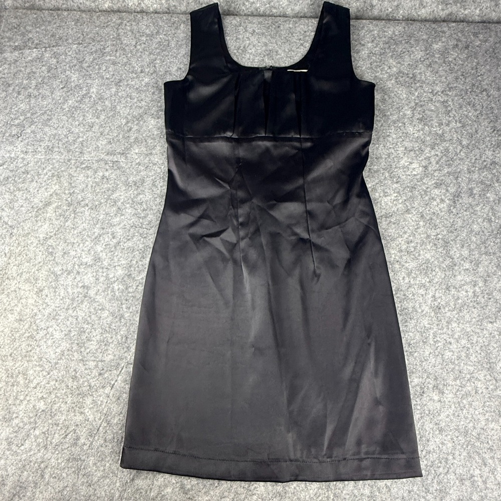 Favé Satin Little‎ Black Dress Pleated Bust Details Size Small